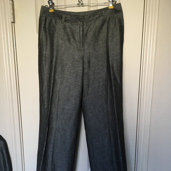 LOFT Silver Grey Shantung Jacket and matching Pants size 0 - Picture 4 of 9